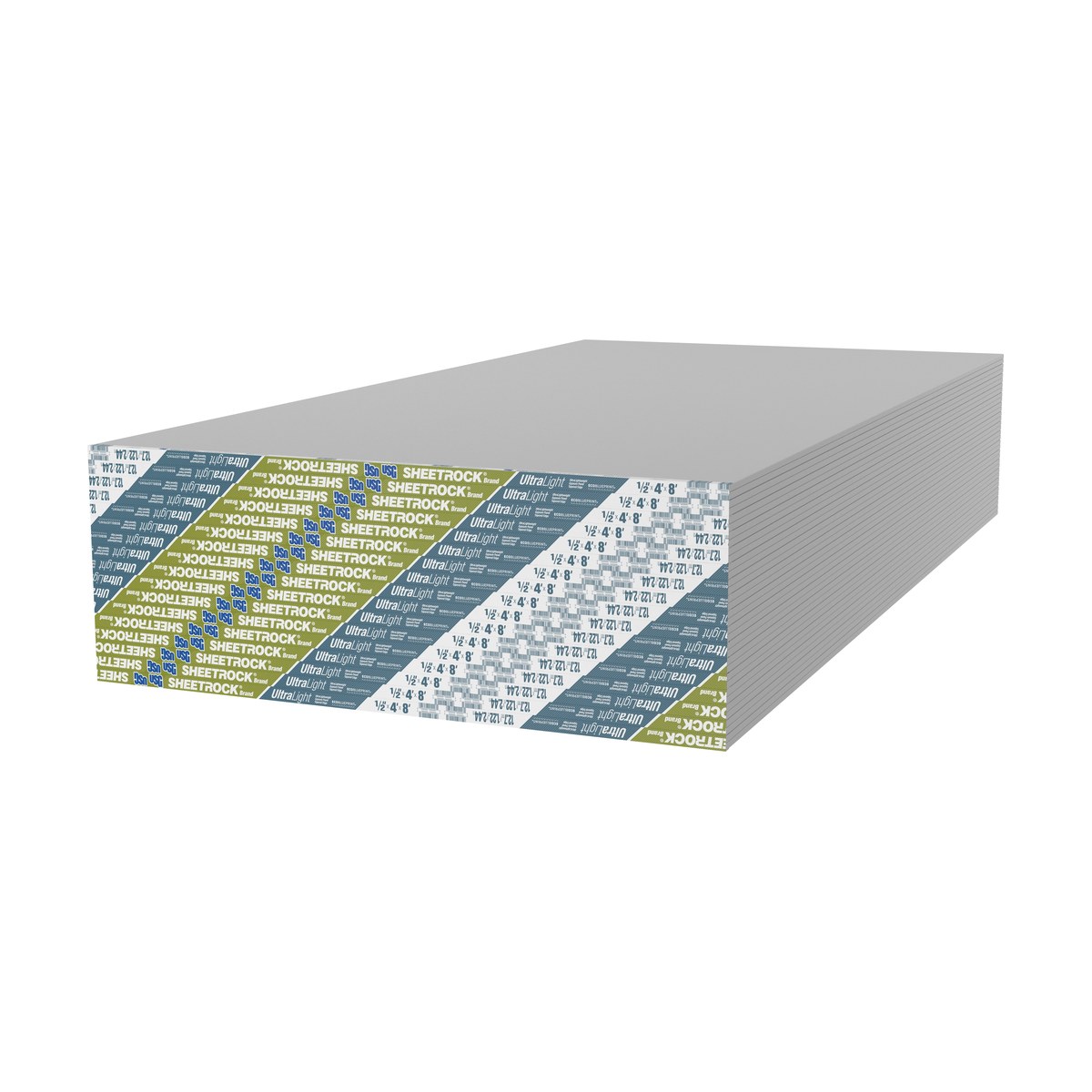 Gypsum Board, 1/2 in, 4 ft x 8 ft, Regular